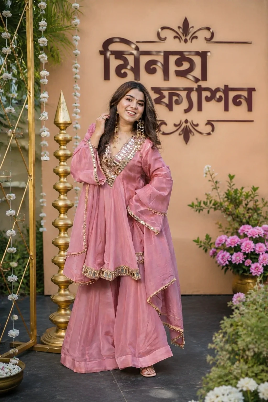 Luxury Gararah mirror Dress set