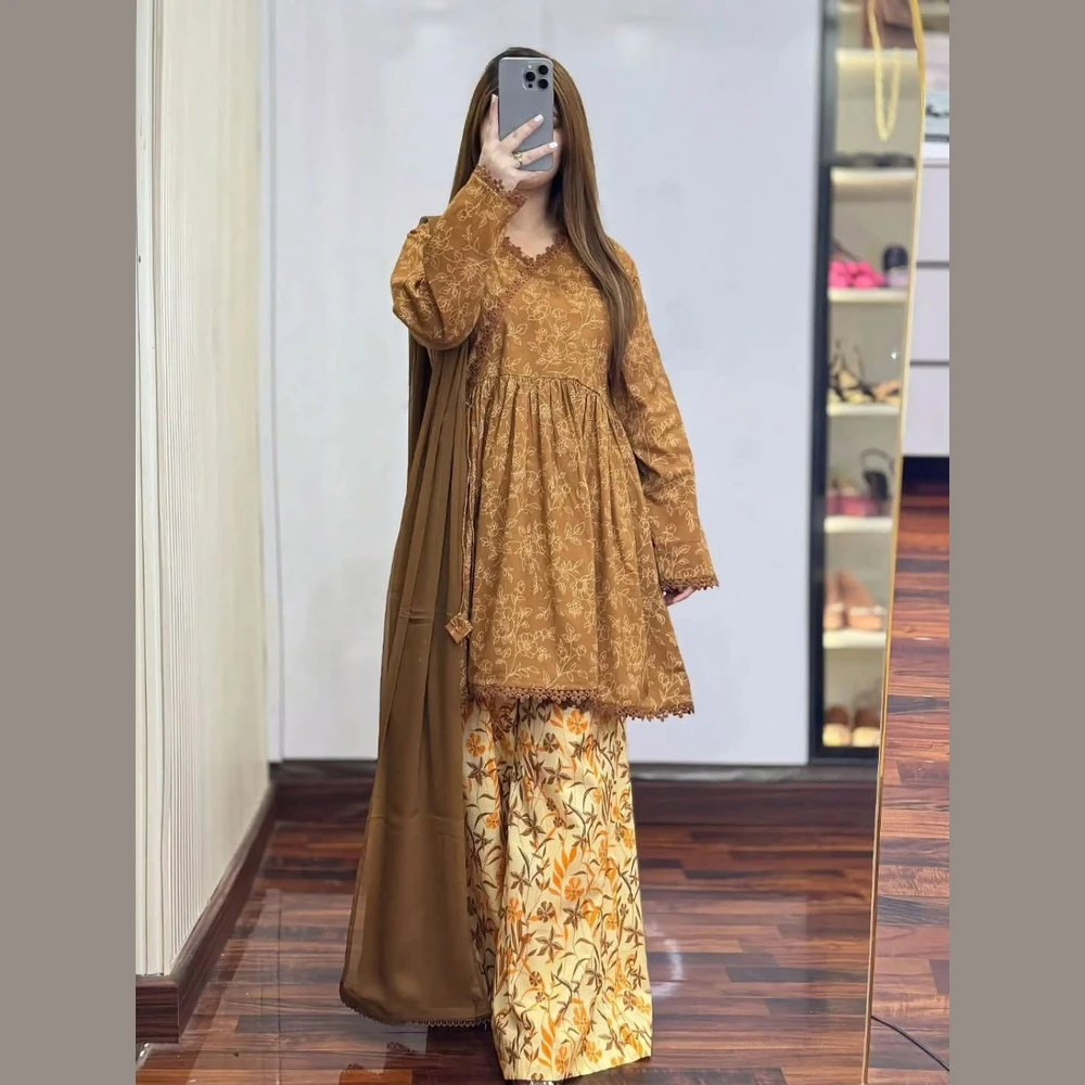 প্রিমিয়াম স্কিন প্রিন্টের থ্রি-পিস