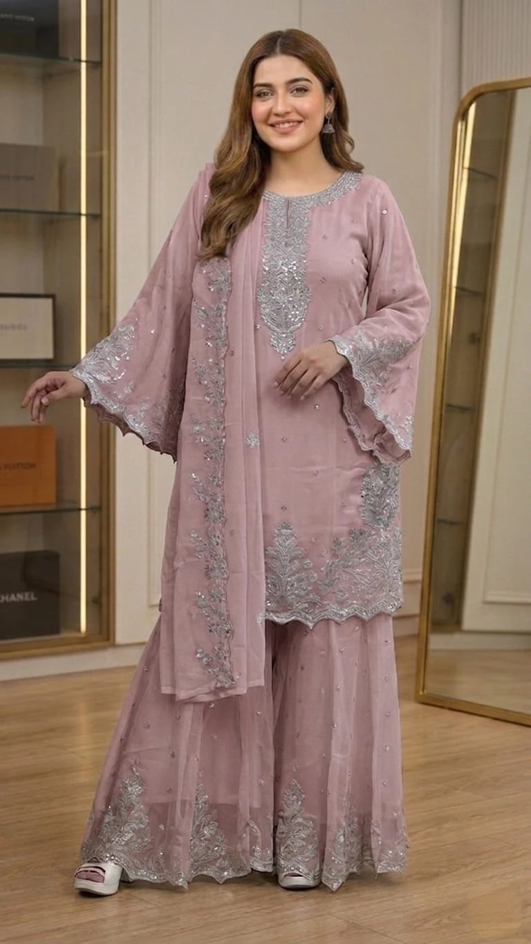 Luxury star georgette 3 piece